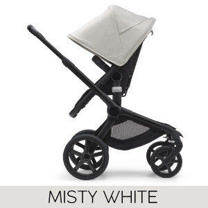 Carucior Bugaboo Fox 5 Graphite/Midnight Black 2 in 1 personalizat - Capotina Misty White