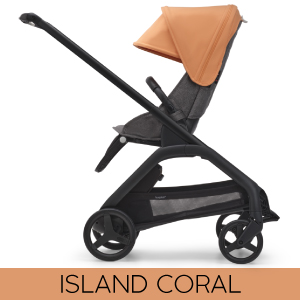 Descriere Carucior Bugaboo personalizat Dragonfly Black/Grey Melange Isand Coral