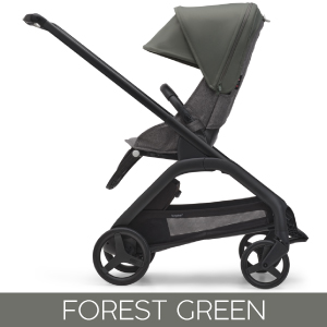 Descriere Carucior Bugaboo personalizat Dragonfly Black/Grey Melange Forest Green