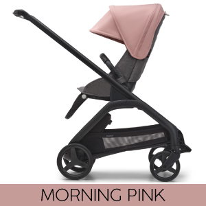 Descriere Carucior Bugaboo personalizat Dragonfly Black/Grey Melange Morning Pink