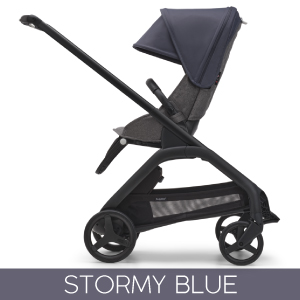Descriere Carucior Bugaboo personalizat Dragonfly Black/Grey Melange Stormy Blue