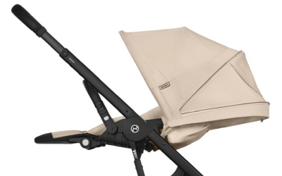 Carucior Cybex Balios S Lux 3 in 1 Black/Almond Beige cu Scoica Auto Cloud G3 - pozitie pentru nou-nascut