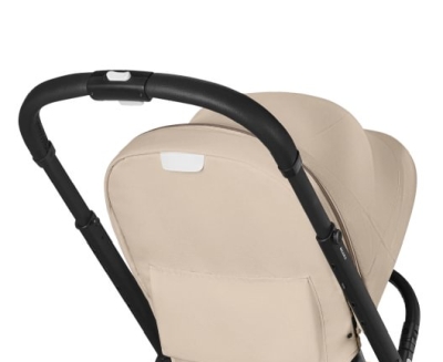 Carucior Cybex Balios S Lux Black/Almond Beige - maner curbat, ajustabil pe inaltime