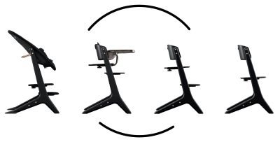 Scaun de masa Cybex Platinum LEMO 3 in 1 Black Wood versatil, pentru toate etapele vietii celui mic