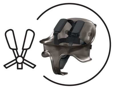 Centuri de siguranta Cybex Platinum pentru scaun de masa LEMO White compatibnile cu Baby Set si cu balansoarul