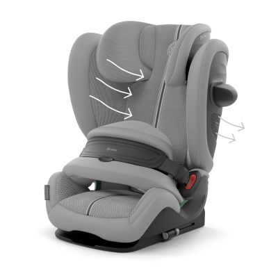 Scaun auto Cybex Pallas G3 Plus Stone Grey cu material stil mesh respirabil