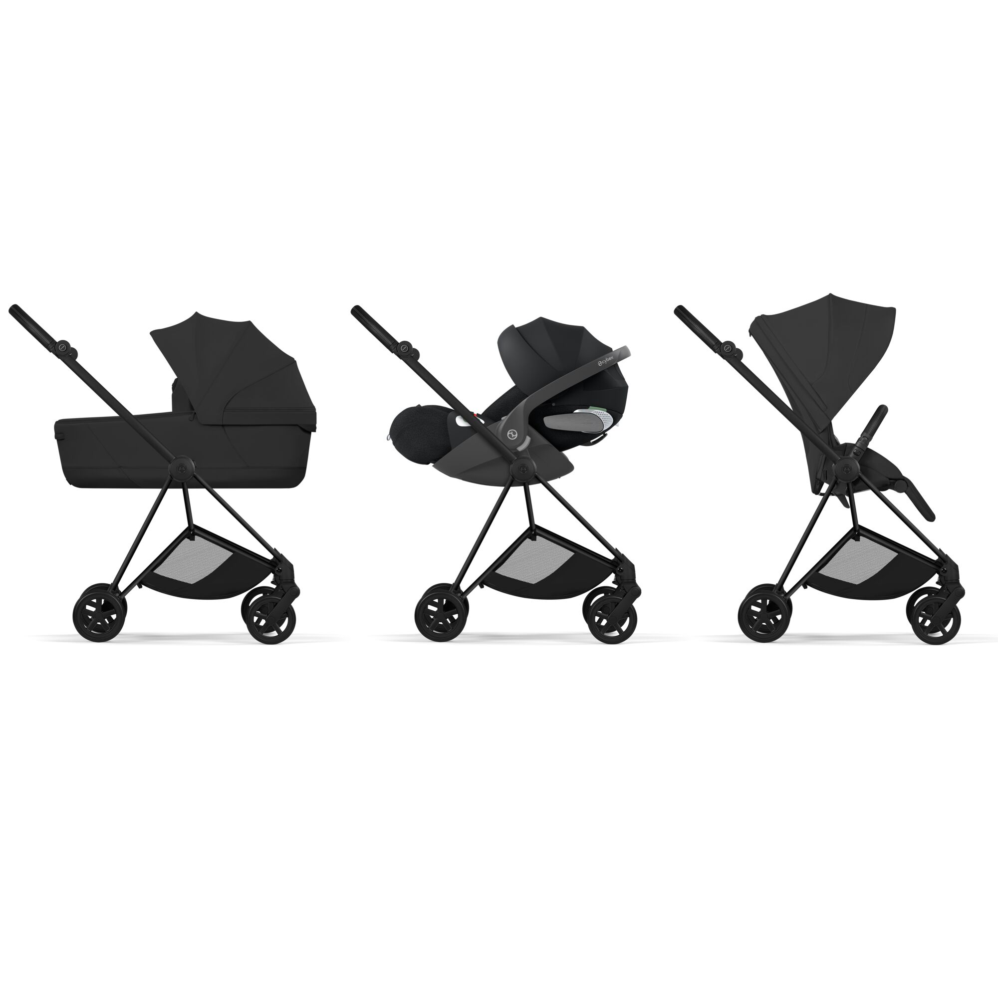  Carucior Cybex Mios StyleSepia Black 3 in 1 - Cadru Matt Black