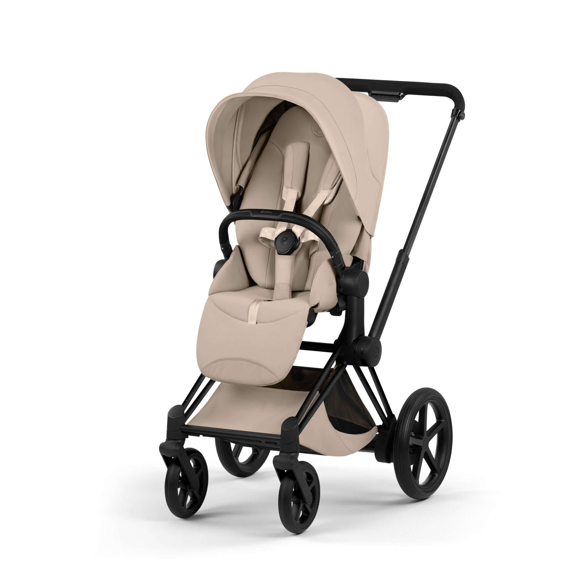 Carucior e-Priam Style Cozy Beige cu cadru Matt Black