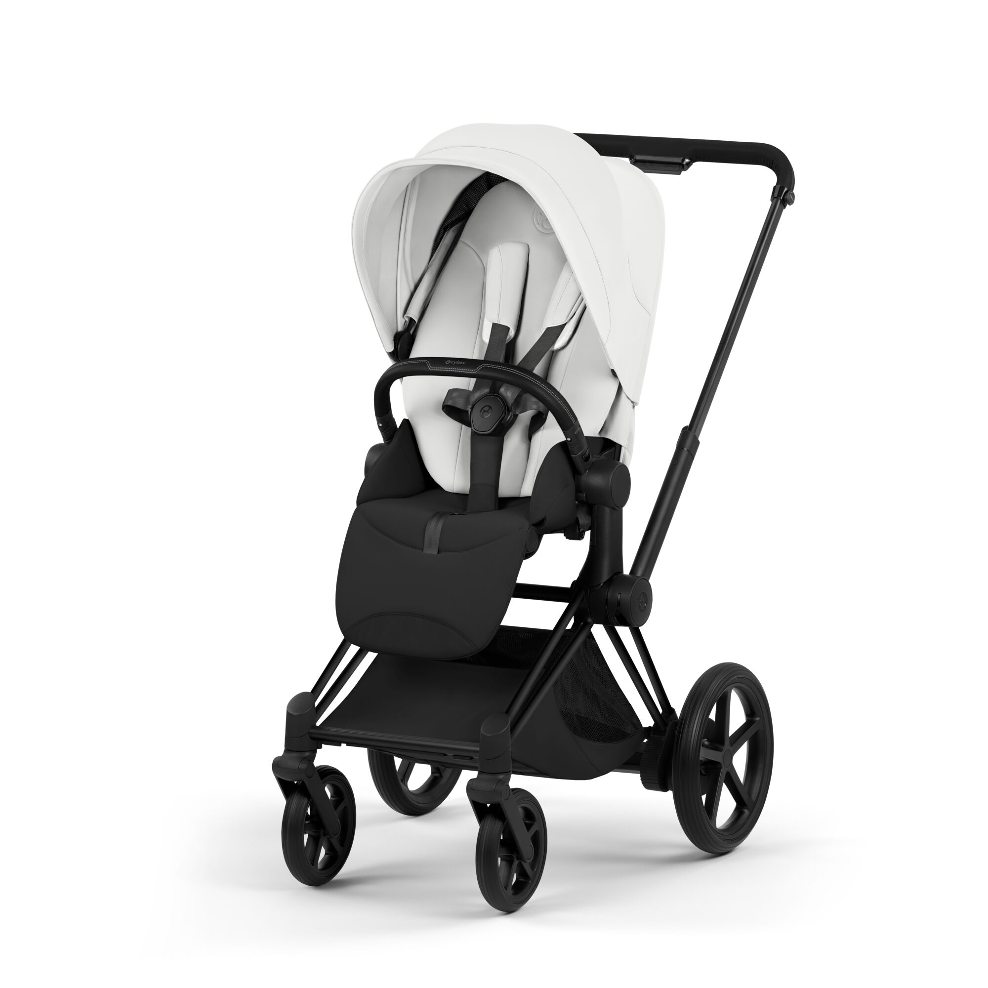 Carucior e-Priam Style Off White cu cadru Matt Black