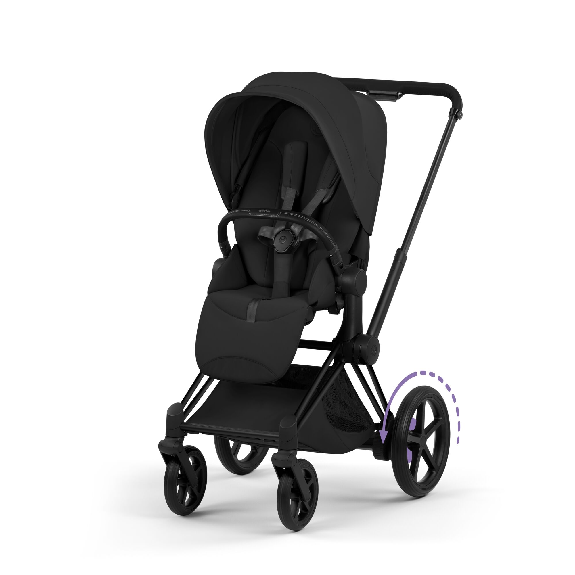 Carucior Cybex Priam Style Sepia Black 3 in 1 - Cadru Matt Black