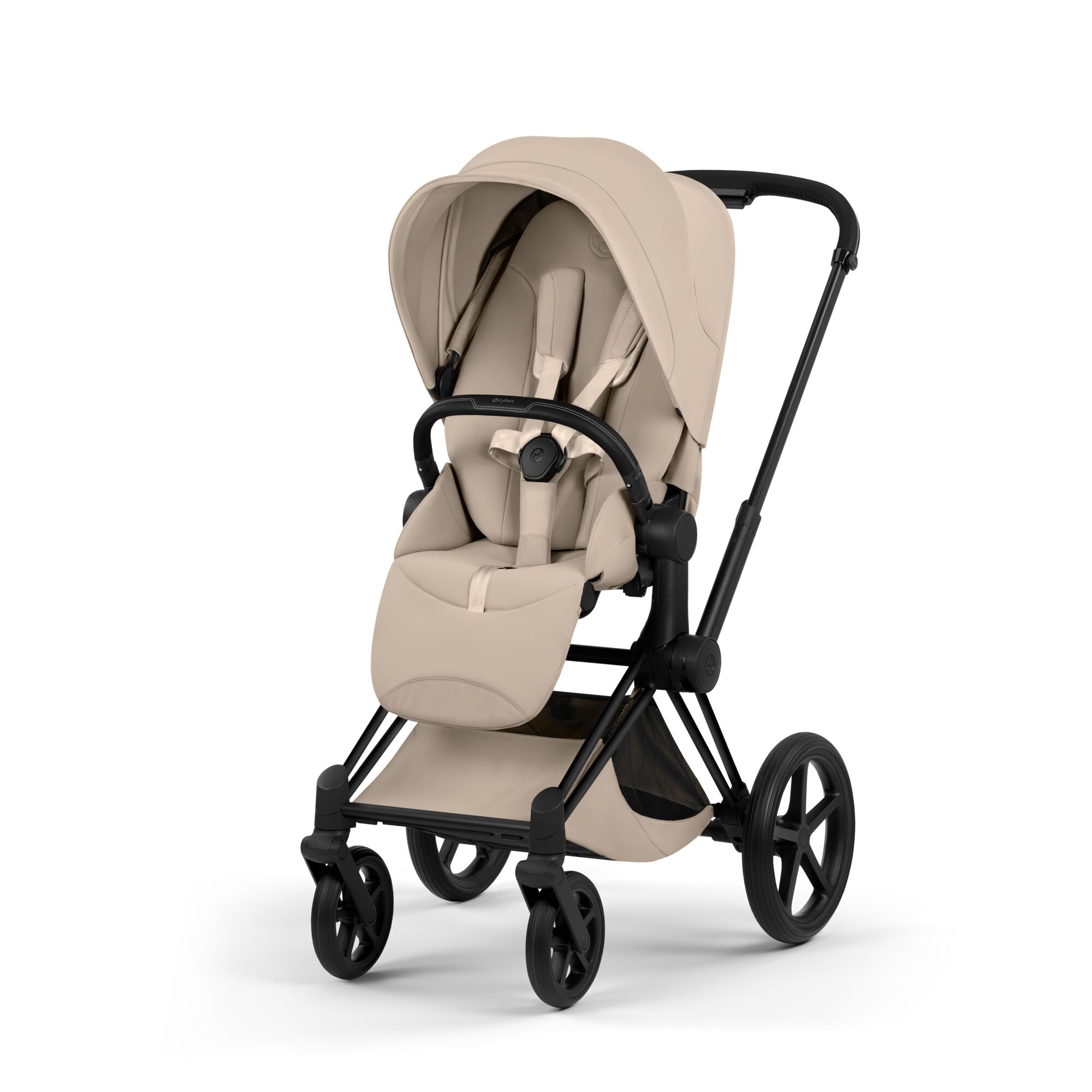 Carucior Cybex Priam Style Cozy Beige 3 in 1 - Cadru Matt Black