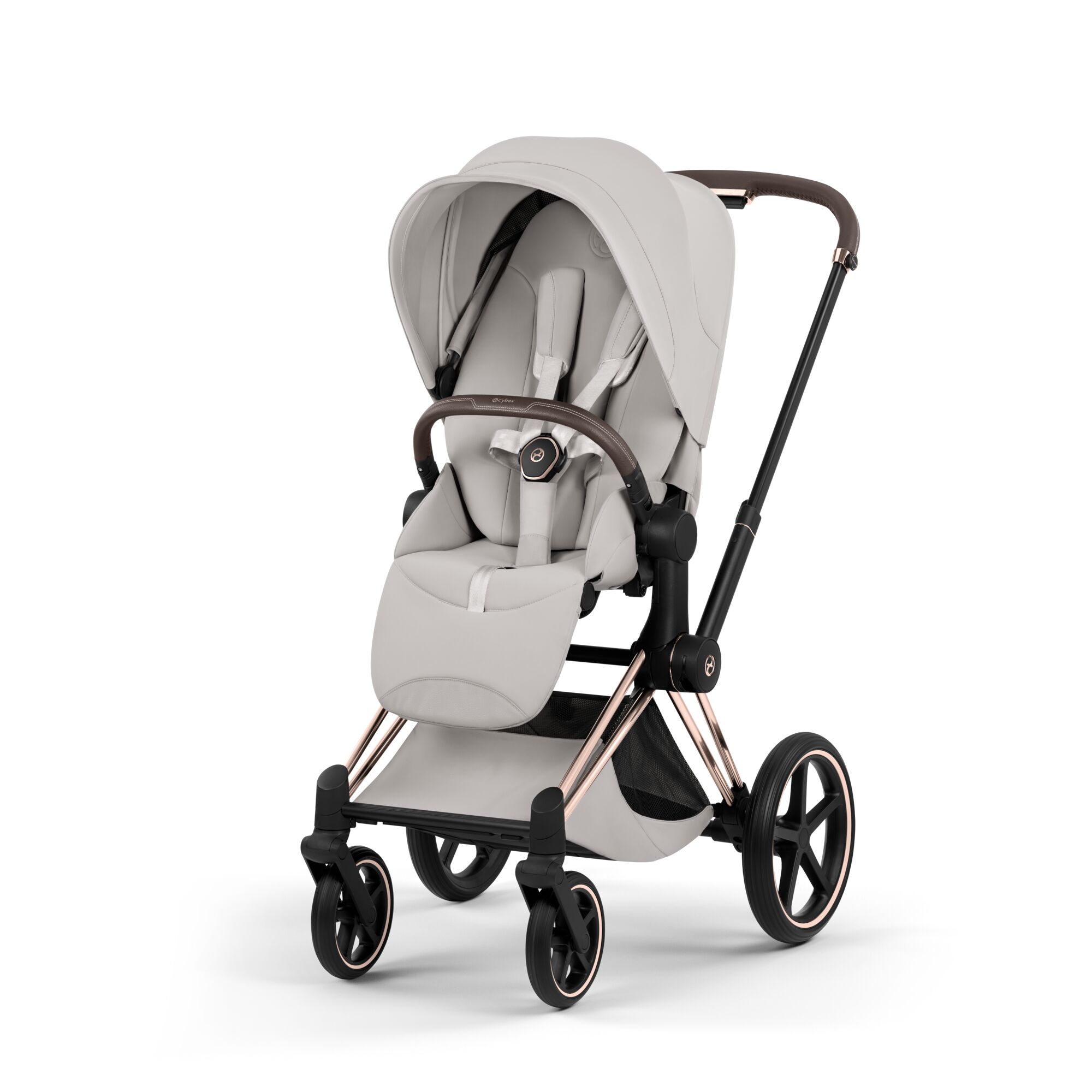 Carucior Cybex Priam Style City Grey 3 in 1 - Cadru Rosegold