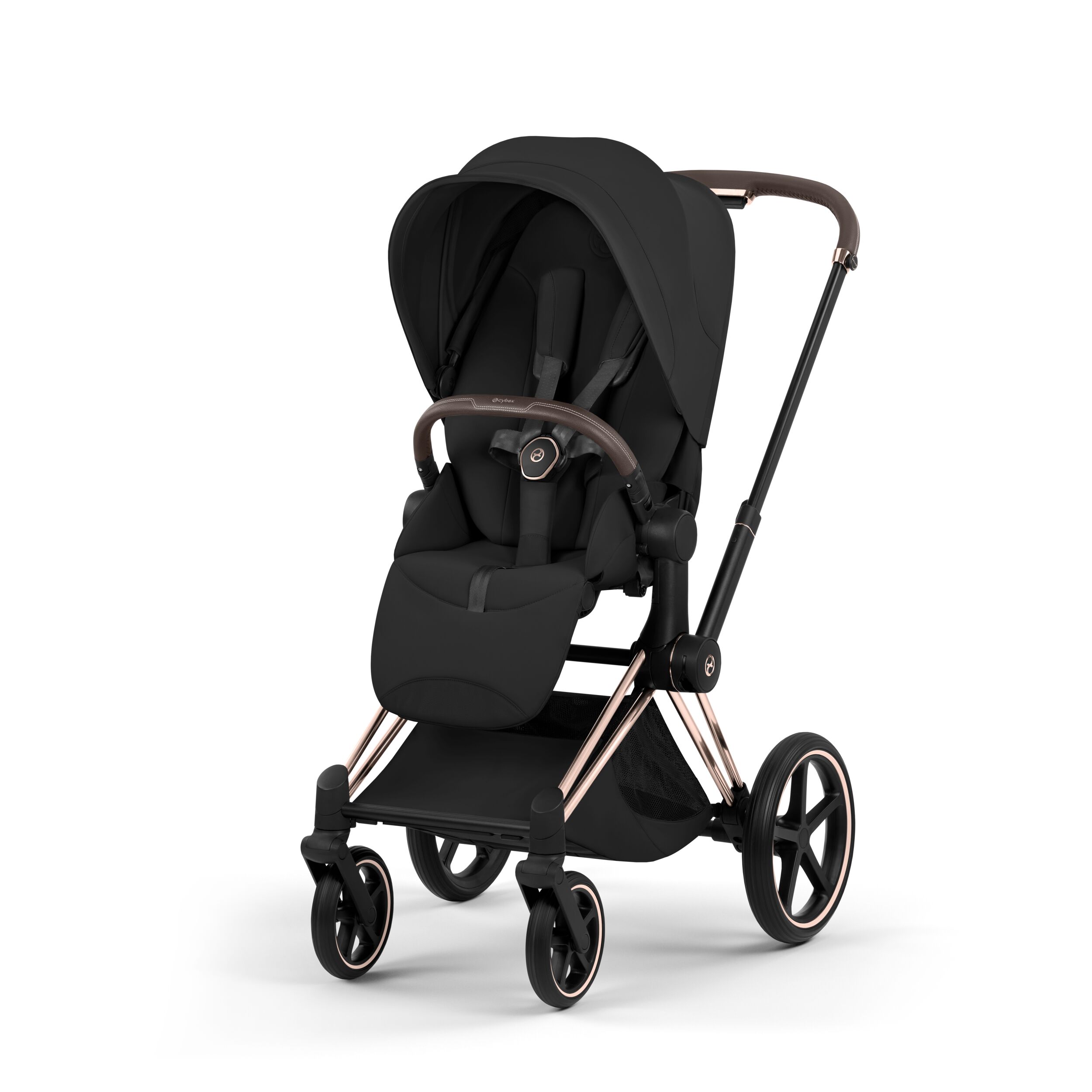 Carucior Cybex Mios 3 Cozy Beige 3 in 1 - Cadru Rosegold