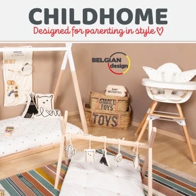 Geanta matlasata Childhome Family Bag Negru - Childhome, brandul de produse premium pentru bebelusi