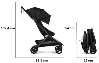 Dimensiuni carucior Bugaboo Butterfly 2 Heritage Black