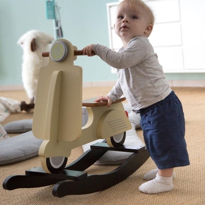 Balansoar Childhome Scooter, MDF Crem - resigilat