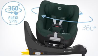Scaun auto Maxi Cosi Pearl 360 i-Size Authentic Graphite - Rotatie FlexiSpin 360°