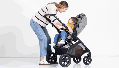 Carucior Graco Near2Me DLX 3 in 1 Ash - tehnologie inovativa Slide2Me