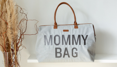 Geanta de infasat Childhome Mommy Bag Panza Oxford Gri