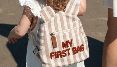 Descriere Rucsac pentru copii Childhome My First Bag Nude/Alb