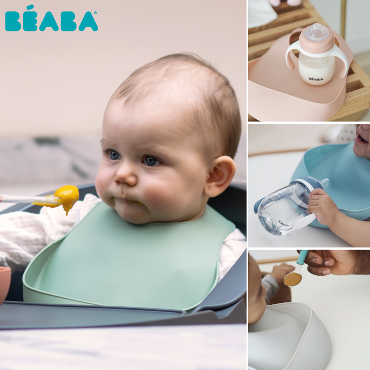 Baveta silicon Beaba Sage Green