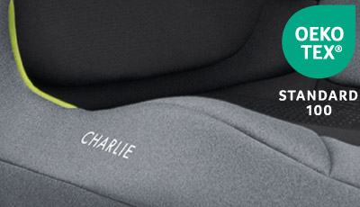 Scaun auto Swandoo Charlie i-Size Lime/Sesame Grey - Tesaturi certificate Oeko-Tex