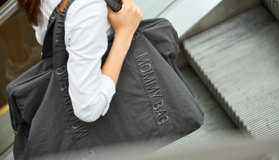 Geanta de infasat Childhome Mommy Bag Signature Urban Dark Grey - pentru mamici