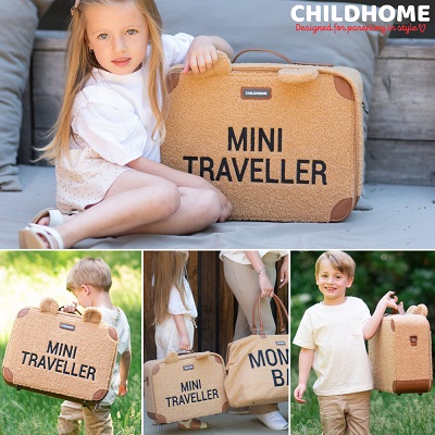 Valiza pentru copii Childhome Mini Traveller Teddy