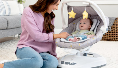 Balansoar Graco Move With Me Stargazer - Miscari blande, ca in bratele mamei