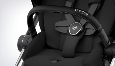 Set textil carucior Cybex Mios Sepia Black - Centuri reglabile cu o singura tragere