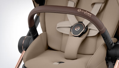 Set textil carucior Cybex Mios Cozy Beige - Centuri reglabile cu o singura tragere