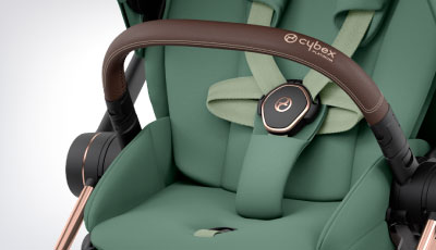 Set textil carucior Cybex Mios Leaf Green - Centuri reglabile cu o singura tragere