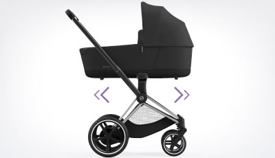Cadru carucior Cybex e-Priam Chrome Black - Functie de leganare