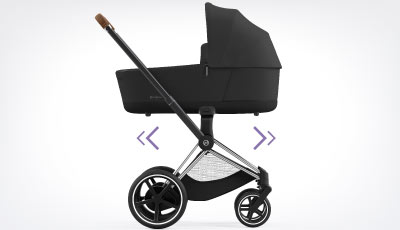Cadru carucior Cybex e-Priam Chrome Brown - Functie de leganare