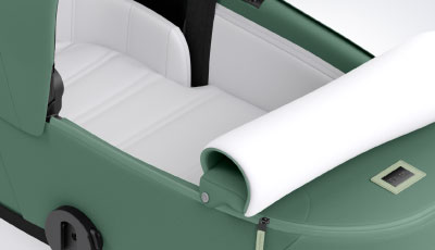 Landou Cybex Mios 3 Lux Leaf Green - Saltea din spuma moale, respirabila