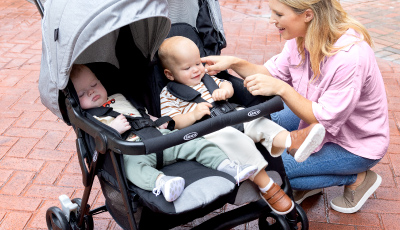 Carucior gemeni Graco DuoRider Steeple Gray - confort personalizabil