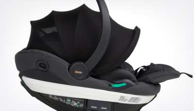 Scoica auto BeSafe Go Beyond Gri Anthracite Mesh - Functia revolutionara Active Lay Flat™