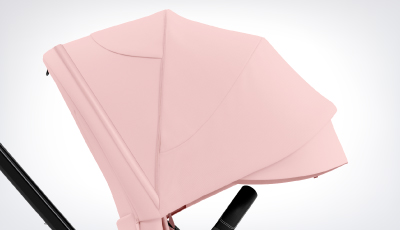 Set textil carucior Cybex Priam Peach Pink - Capotina XXL cu protectie UPF50+