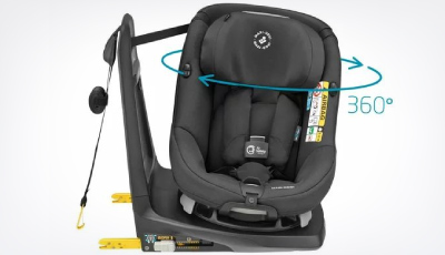 Scaun auto Maxi-Cosi AxissFix Air Authentic Black - Rotatie usoara 360°
