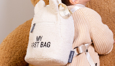 Rucsac pentru copii Childhome My First Bag Teddy Ecru