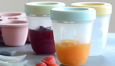 Set 3 recipiente silicon Beaba 200 ml Jungle