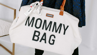 Geanta de infasat Childhome Mommy Bag Teddy Ecru