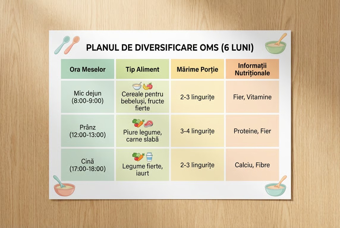 Schema de diversificare la 6 luni OMS