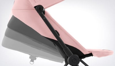 Carucior Cybex Coya Matt Black/Peach Pink - Confort optim pentru bebelus