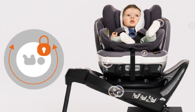 Scaun auto rotativ BeSafe iZi Turn B i-Size Metallic Melange - Baby-Secure Swivel