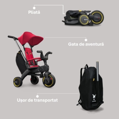 Tricicleta pliabila Doona Liki Trike S3 Flame Red