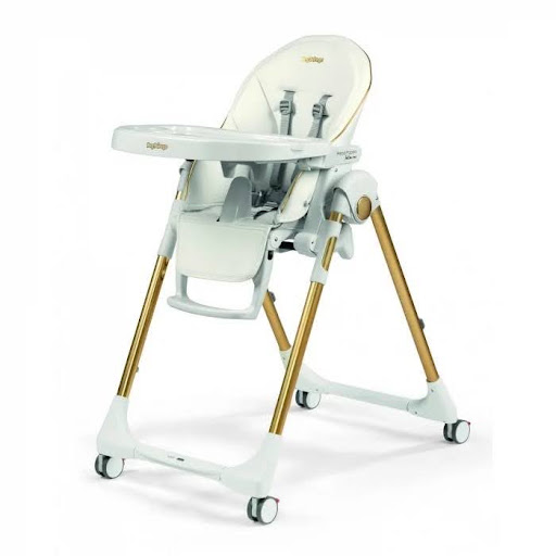 Scaun de masa 2in1 Peg Perego Prima Pappa Zero Follow Me, 0-15 Kg, Gold, Alb / Auriu