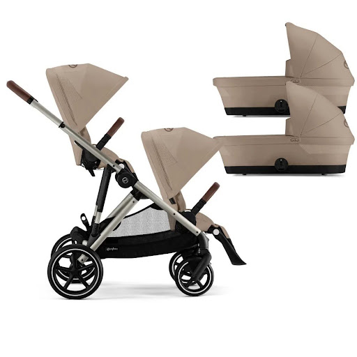 Carucior gemeni Cybex Gazelle S Taupe/Almond Beige