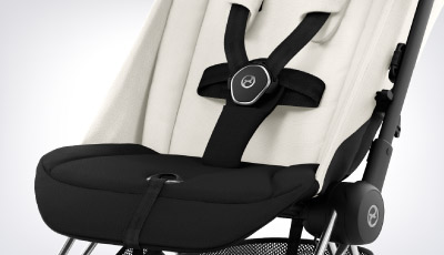 Carucior Cybex Coya Chrome Dark Brown/Off White - Centuri reglabile cu o singura tragere