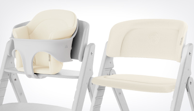 Set perne scaun de masa Cybex Click & Fold Canvas White - confort desavarsit
